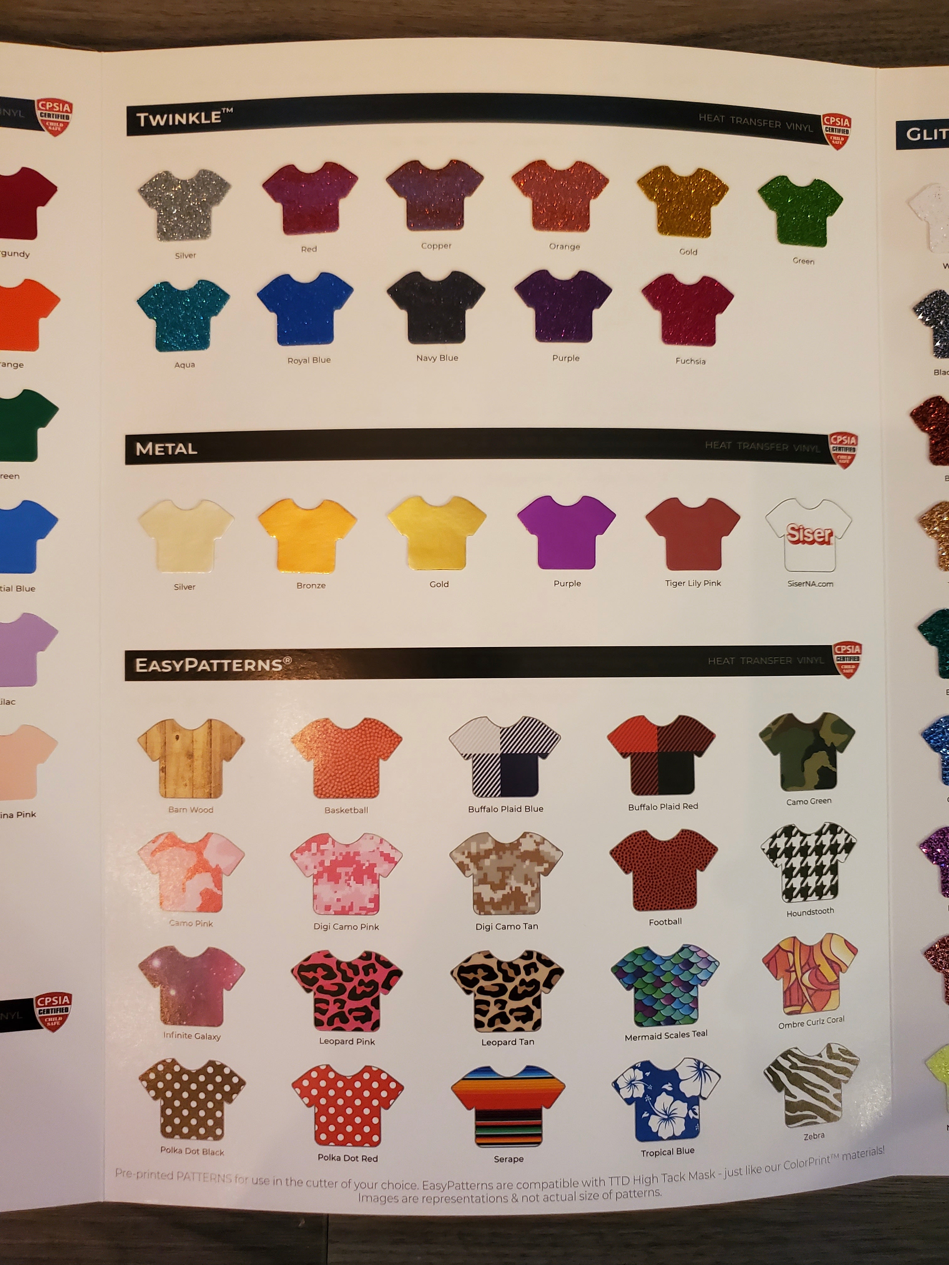 Siser Colour Guide