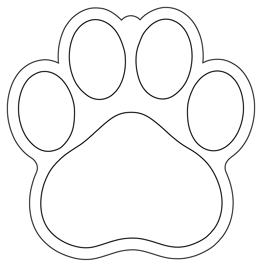 Paw Ornament Template - SVG