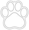 Paw Ornament Template - SVG