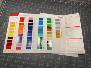 Oracal 651 Colour Guide